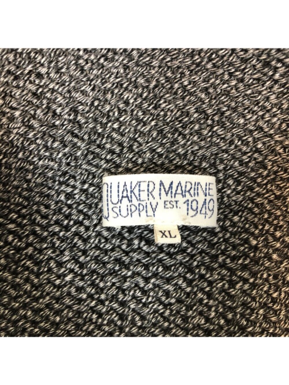 QUAKER MARINE SUPPLY Mens Fishermans Rollneck Gray Cotton Sweater Size XL - Picture 4 of 8